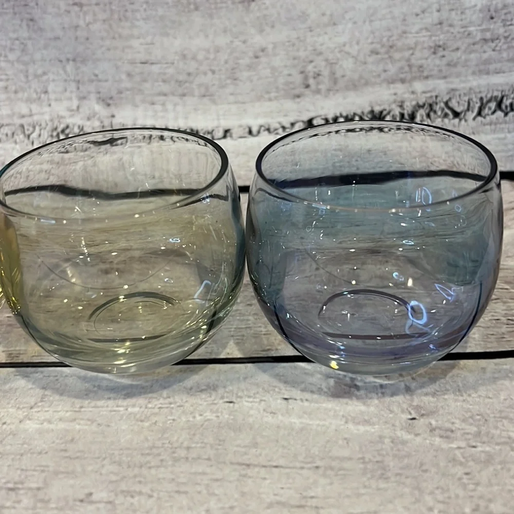 Vintage Roly Poly Color Set of 4 Glasses - Picture 4 of 5